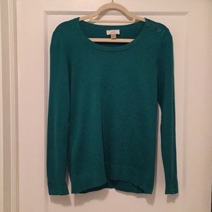 Loft Green Top with Button Detail